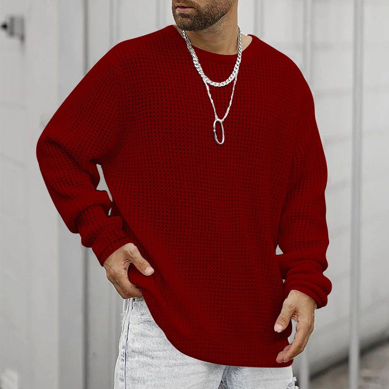 Long Sleeve Crew Neck Casual Men's Loose | Luxury Home Accessories | Heulog Glow