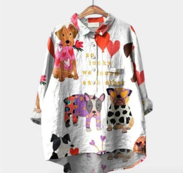 Long-sleeve Pullover Shirt With Digital Animal Print | Luxury Home Accessories | Heulog Glow