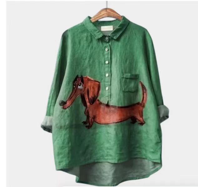 Long-sleeve Pullover Shirt With Digital Animal Print | Luxury Home Accessories | Heulog Glow