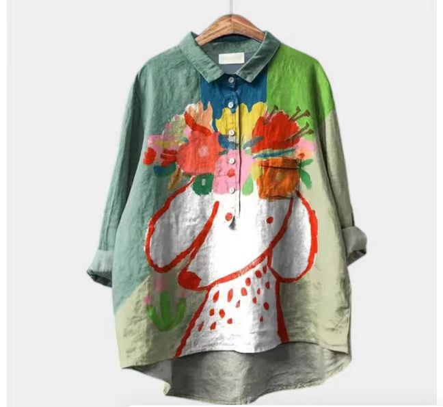 Long-sleeve Pullover Shirt With Digital Animal Print | Luxury Home Accessories | Heulog Glow