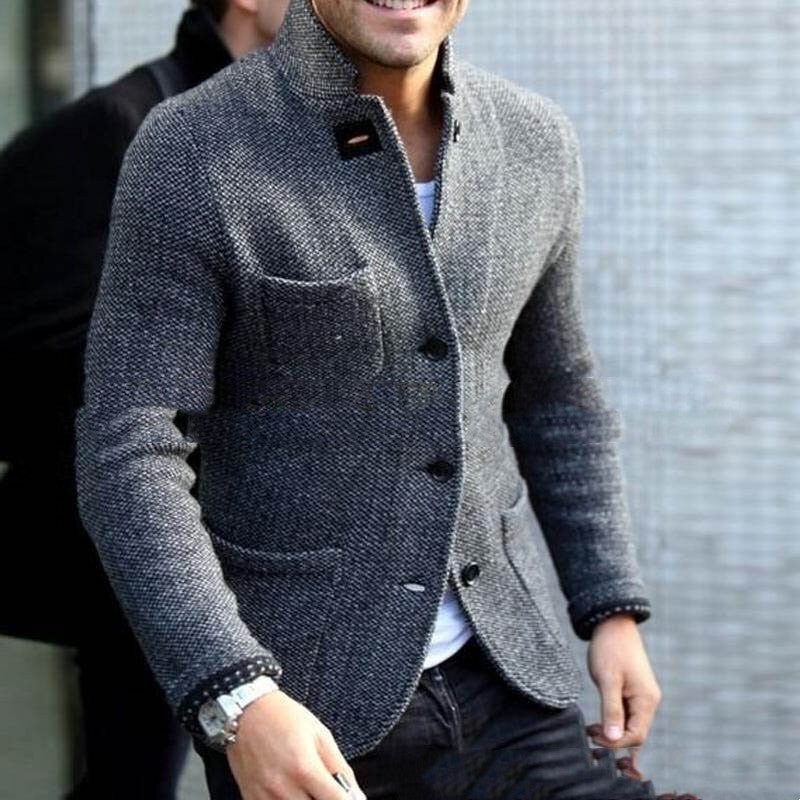 Long Sleeve Thick Cardigan Slim Fit Warm Stand Collar Casual Bottoming Shirt | Luxury Home Accessories | Heulog Glow