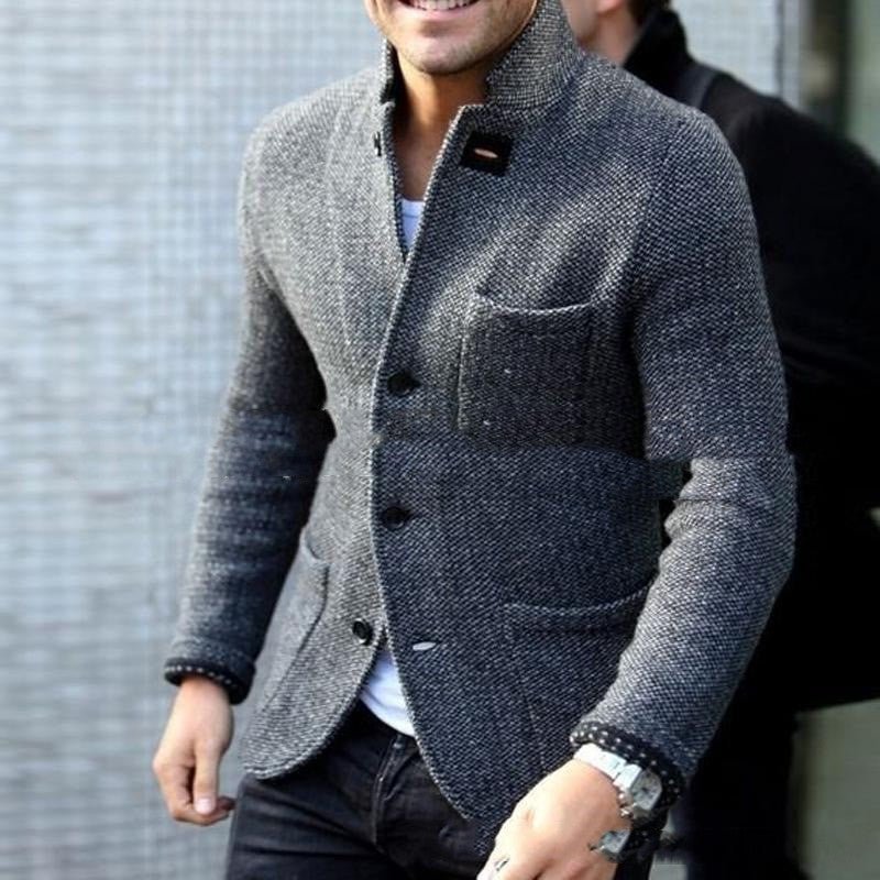 Long Sleeve Thick Cardigan Slim Fit Warm Stand Collar Casual Bottoming Shirt | Luxury Home Accessories | Heulog Glow
