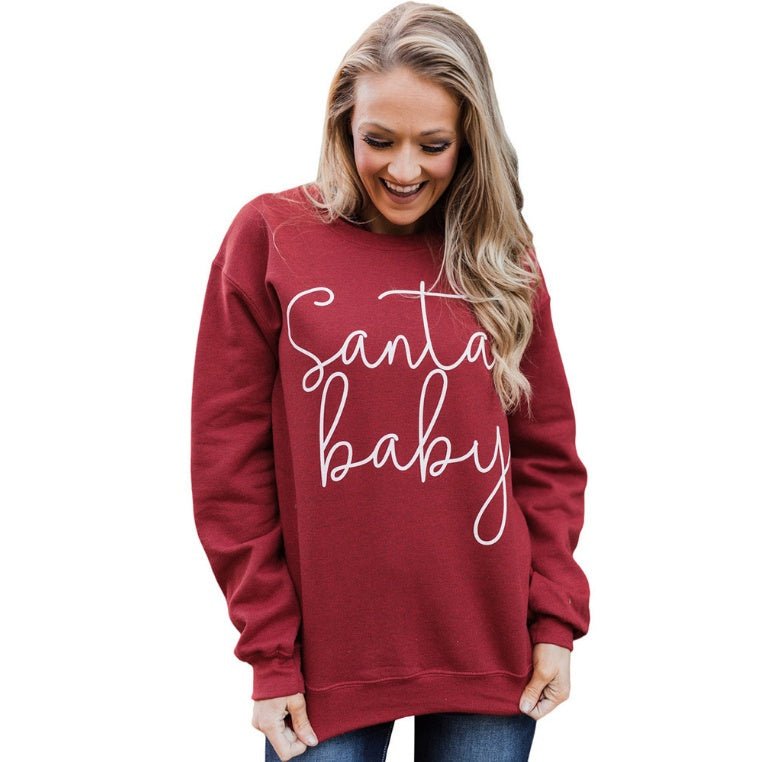 Long-sleeved Solid Color Letter Printed Sweatshirt | Luxury Home Accessories | Heulog Glow