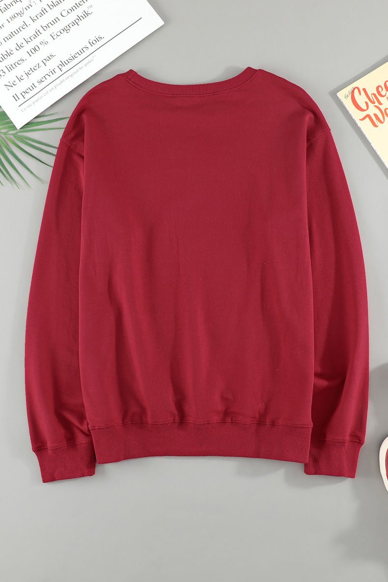 Long-sleeved Solid Color Letter Printed Sweatshirt | Luxury Home Accessories | Heulog Glow