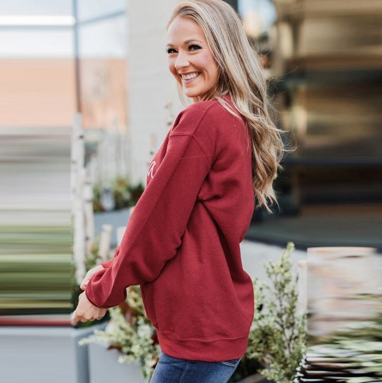 Long-sleeved Solid Color Letter Printed Sweatshirt | Luxury Home Accessories | Heulog Glow