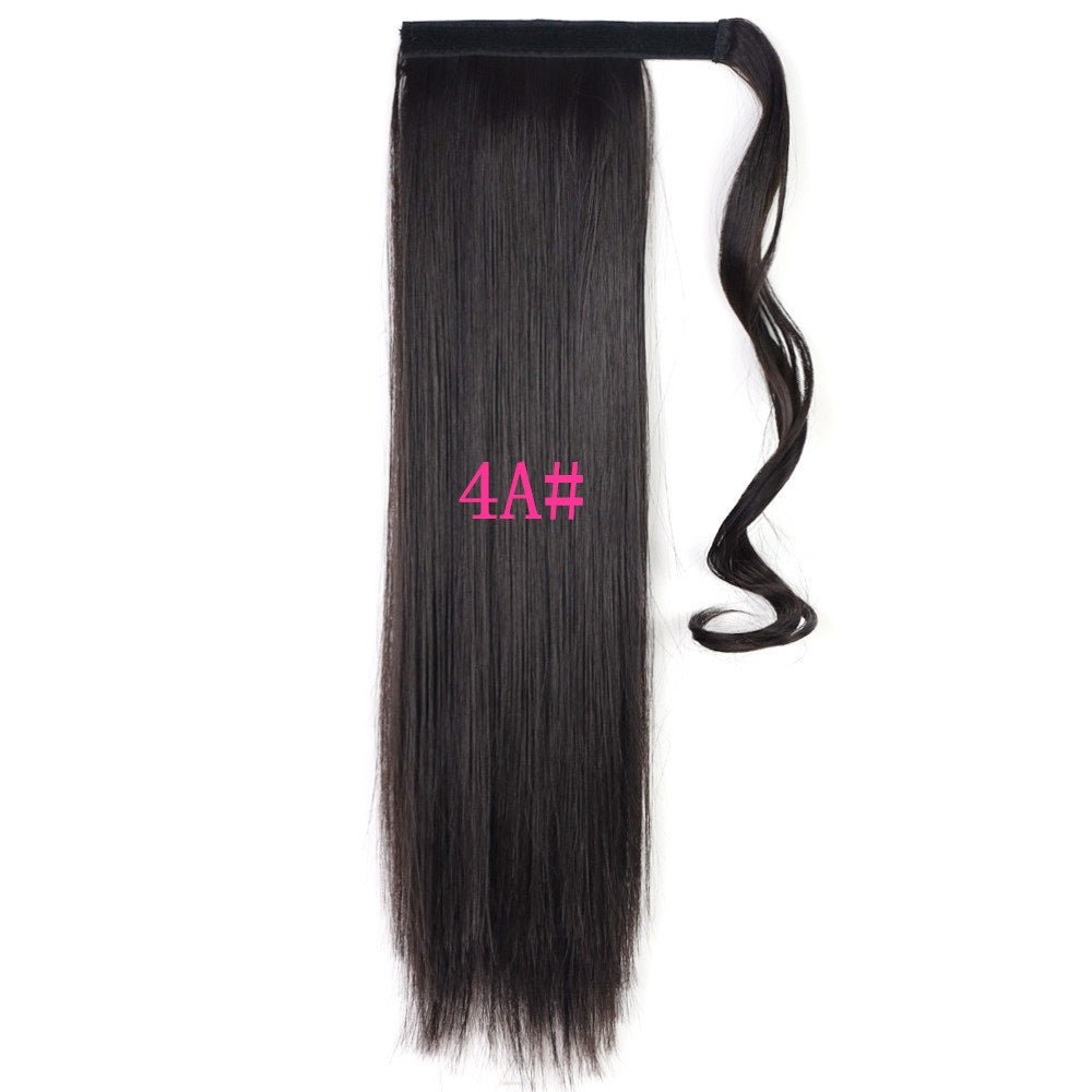 Long Straight Wrap Around Clip In Ponytail Hair Extension Heat Resistant Synthetic Tail Fake Hair | Luxury Home Accessories | Heulog Glow