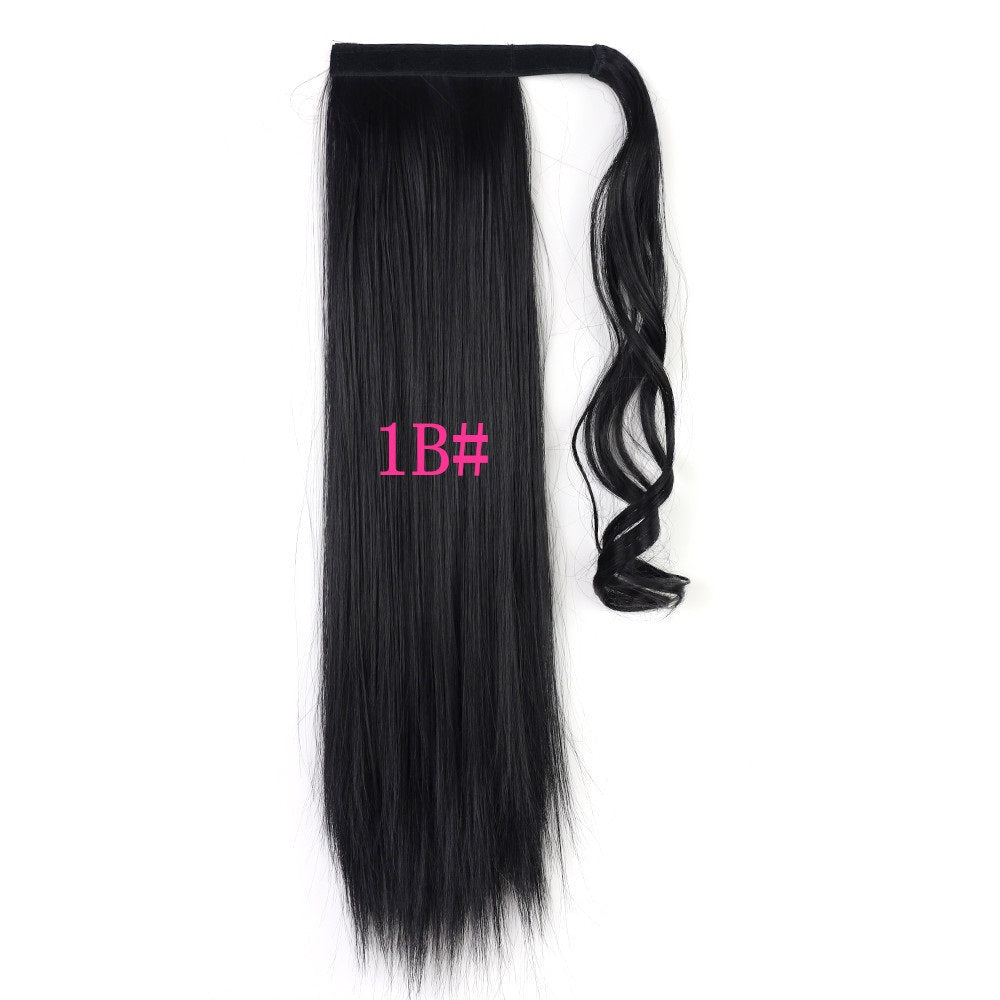 Long Straight Wrap Around Clip In Ponytail Hair Extension Heat Resistant Synthetic Tail Fake Hair | Luxury Home Accessories | Heulog Glow