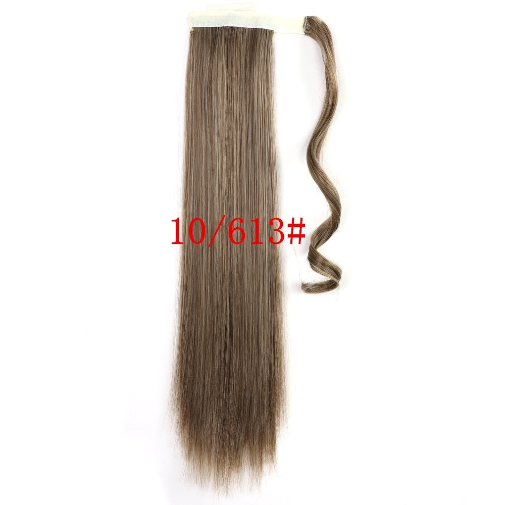 Long Straight Wrap Around Clip In Ponytail Hair Extension Heat Resistant Synthetic Tail Fake Hair | Luxury Home Accessories | Heulog Glow
