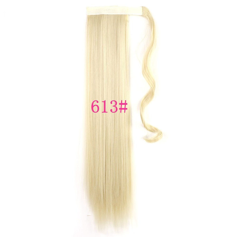 Long Straight Wrap Around Clip In Ponytail Hair Extension Heat Resistant Synthetic Tail Fake Hair | Luxury Home Accessories | Heulog Glow
