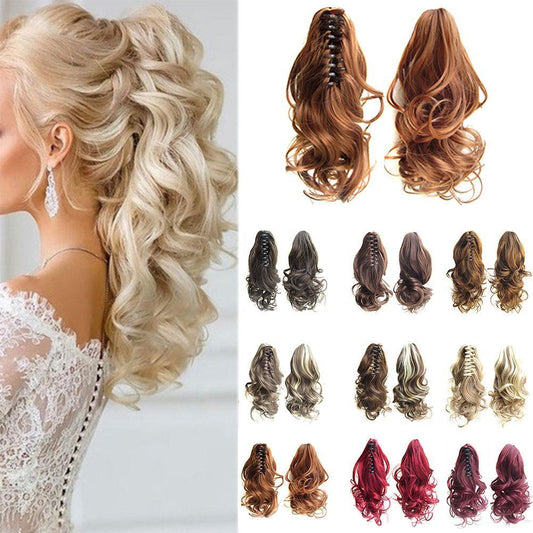Long Wave Ponytail Wrap Around Ponytail Clip In Hair Headwear Gray Hairpiece Natural Extensions | Luxury Home Accessories | Heulog Glow