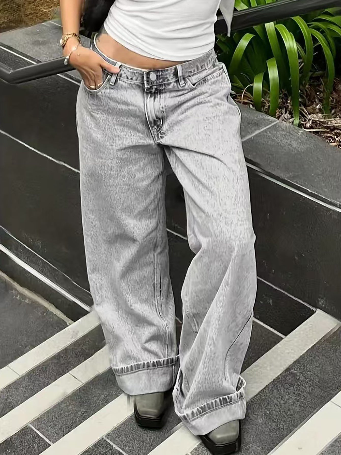 Loose Casual Straight-leg Jeans With Side Pockets For Women | Luxury Home Accessories | Heulog Glow