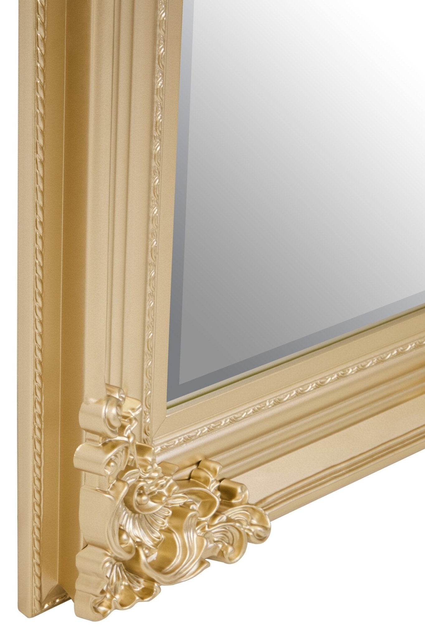 Lora Gold Finish Wooden Frame Wall Mirror | Luxury Home Accessories | Heulog Glow