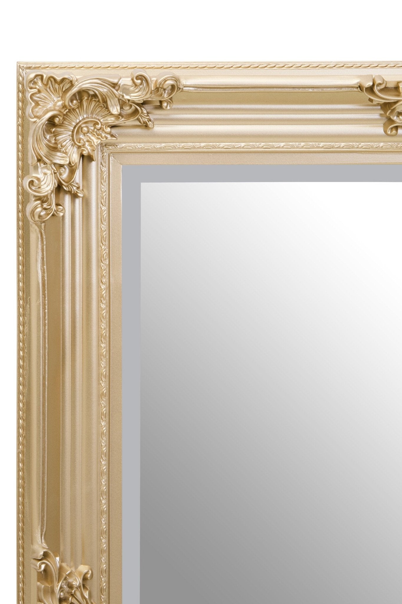 Lora Gold Finish Wooden Frame Wall Mirror | Luxury Home Accessories | Heulog Glow