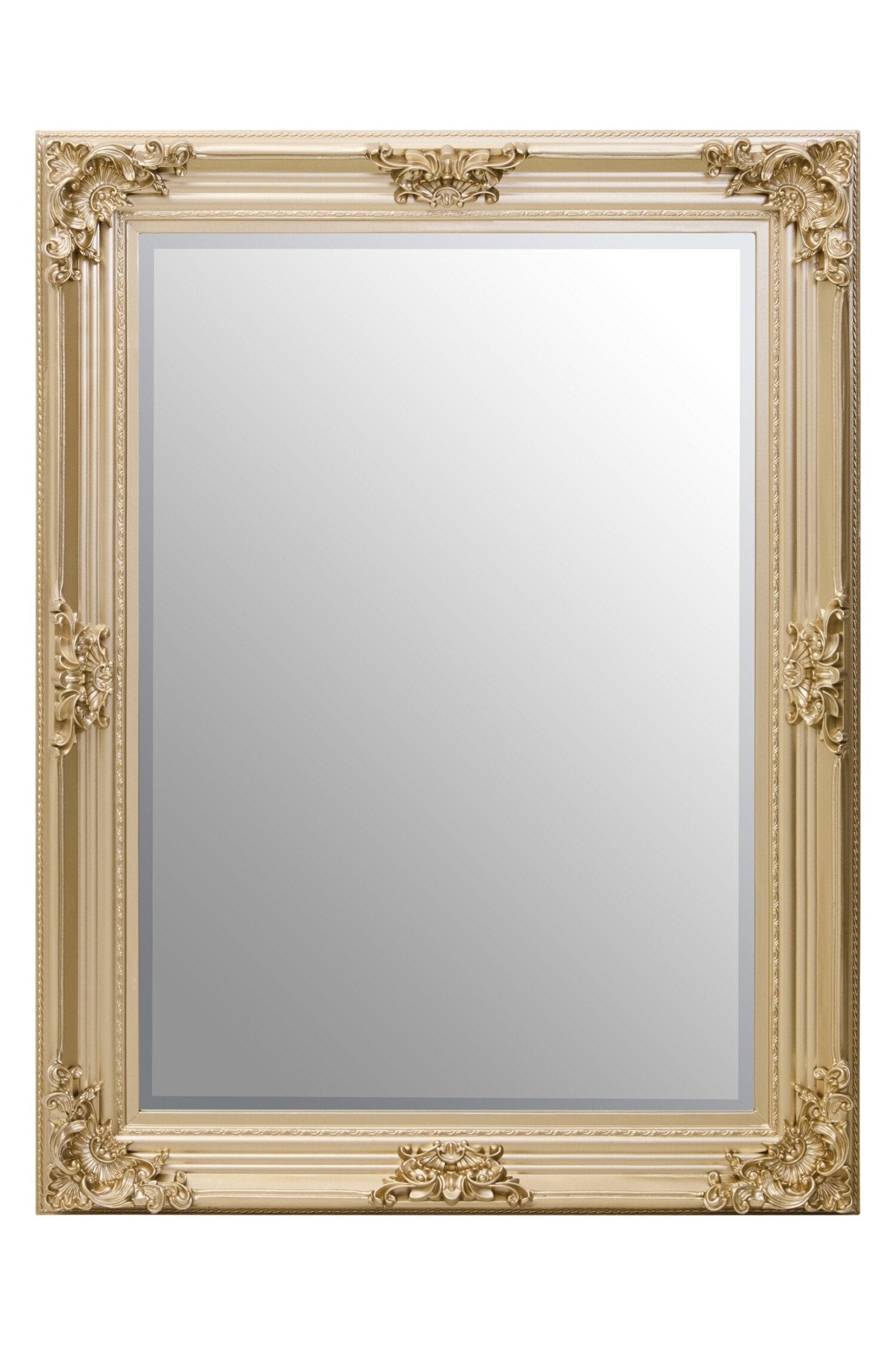 Lora Gold Finish Wooden Frame Wall Mirror | Luxury Home Accessories | Heulog Glow