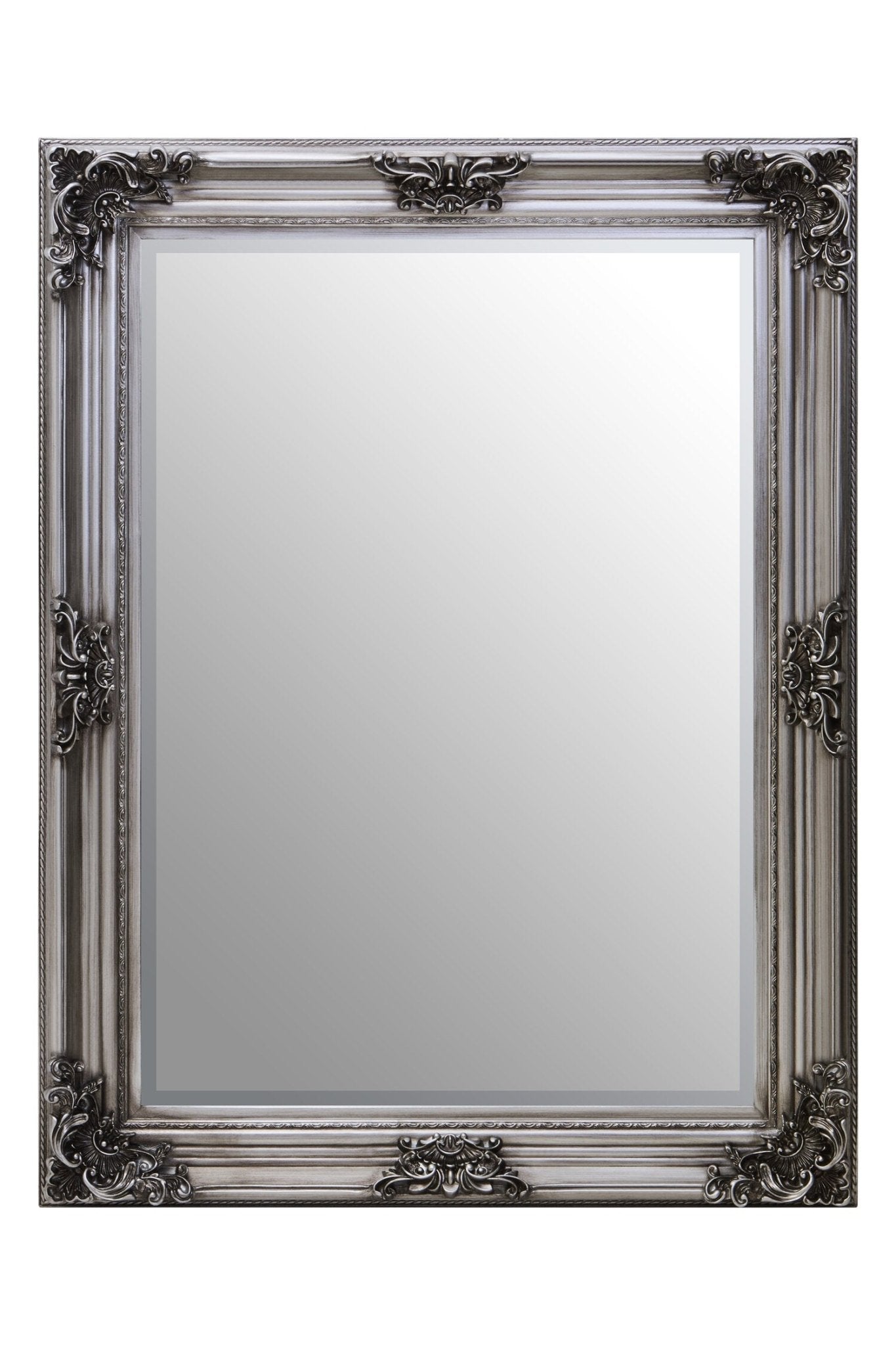 Lora Silver Wooden Frame Wall Mirror | Luxury Home Accessories | Heulog Glow