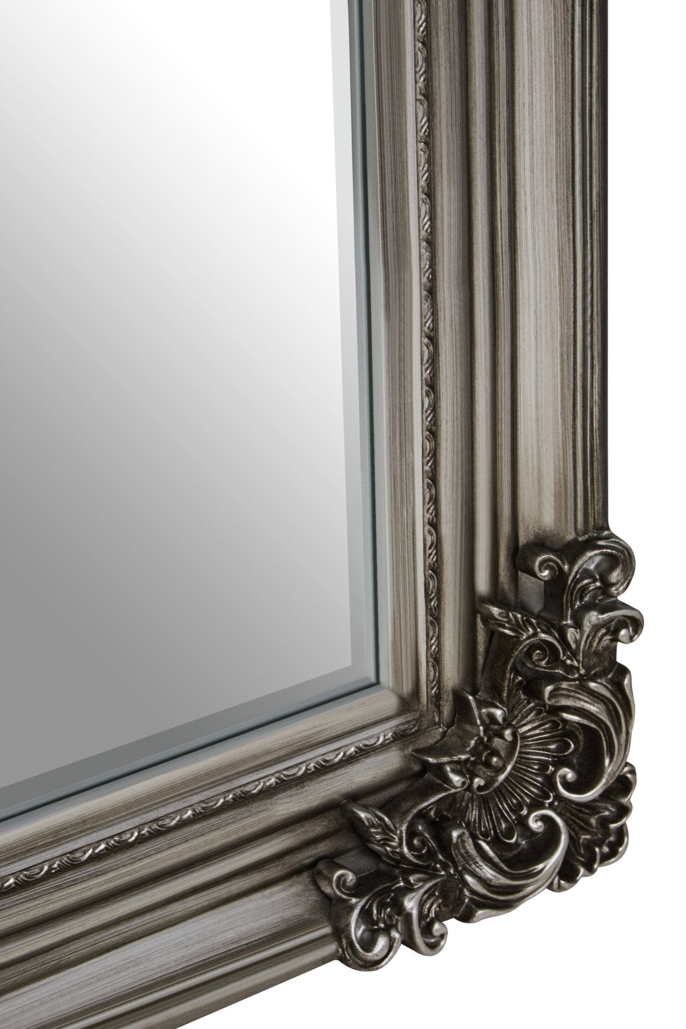 Lora Silver Wooden Frame Wall Mirror | Luxury Home Accessories | Heulog Glow