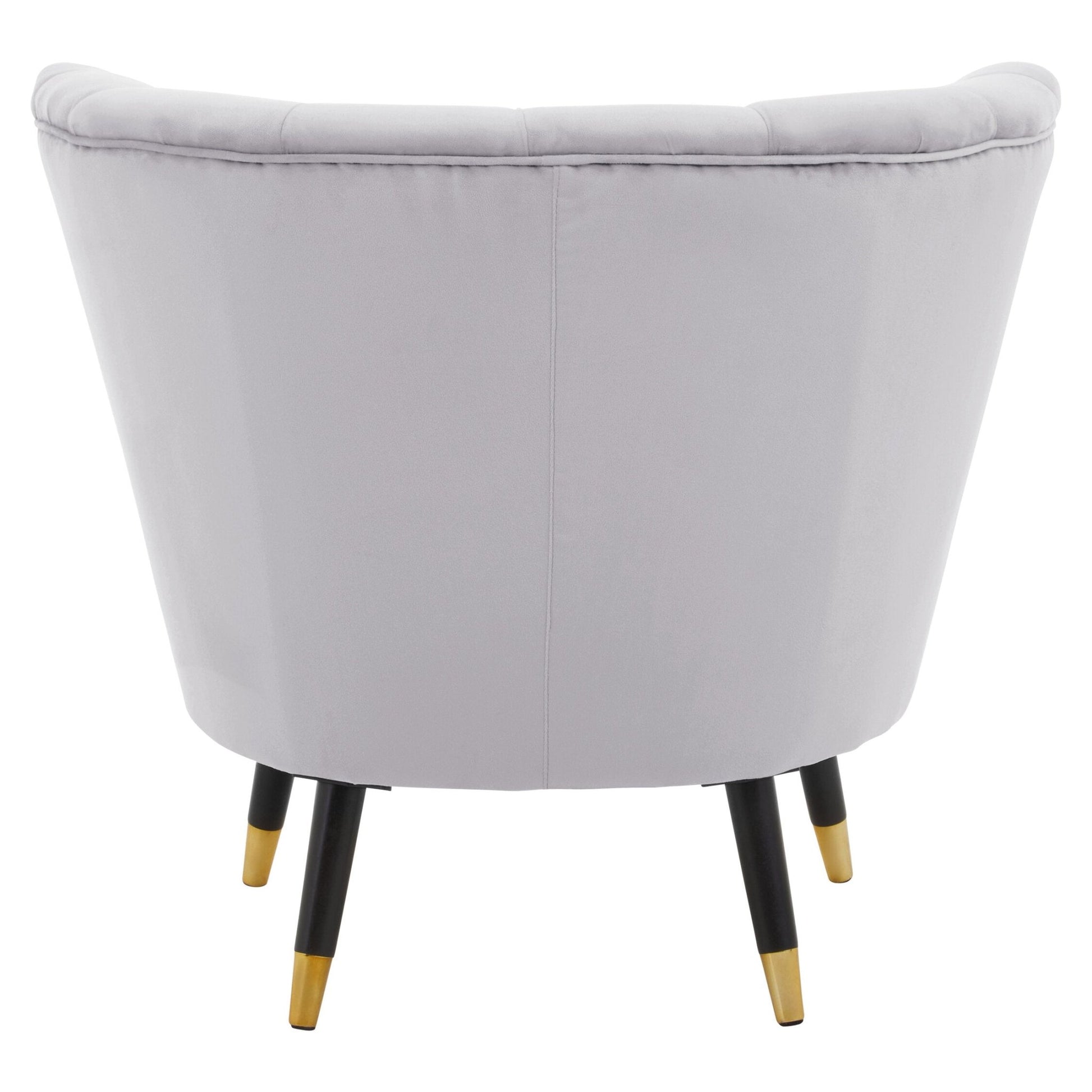 Loretta Grey Velvet Shell Accent Chair | Luxury Home Accessories | Heulog Glow