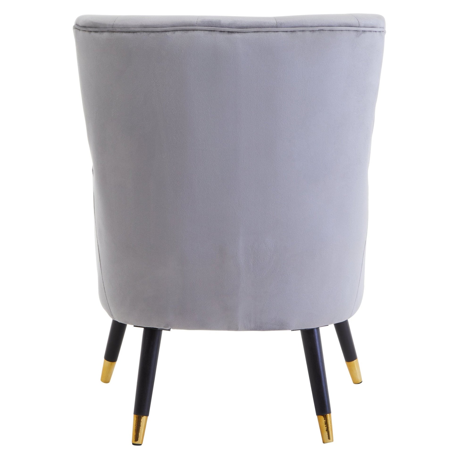 Loretta Grey Velvet Tufted Chair | Luxury Home Accessories | Heulog Glow