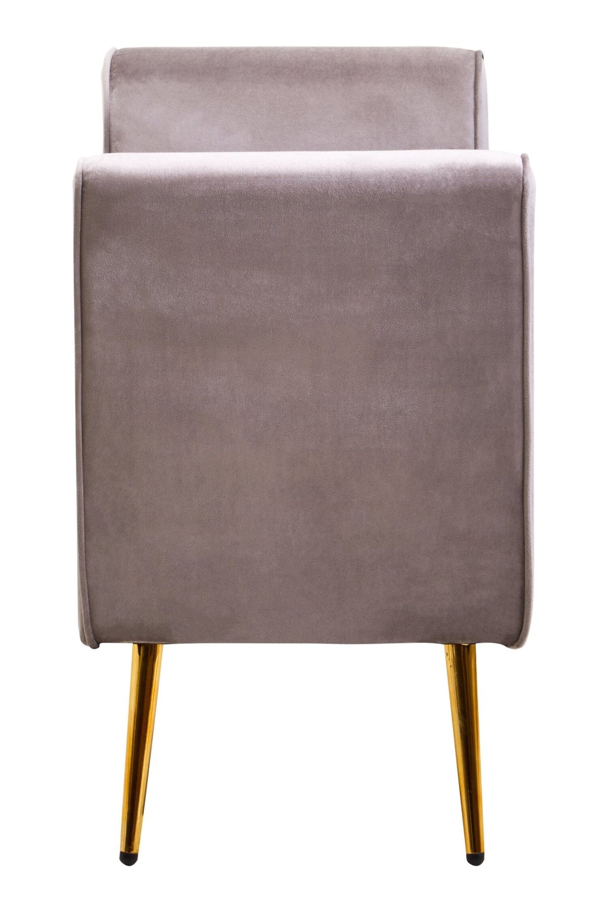 Loretta Mink Velvet Ottoman Storage Bench | Luxury Home Accessories | Heulog Glow
