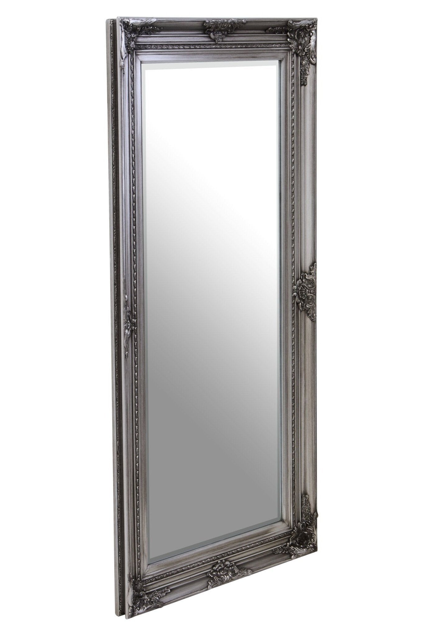 Lori Silver Wooden Frame Wall Mirror | Luxury Home Accessories | Heulog Glow