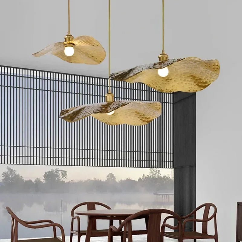 Lotus Leaf Chandelier Kitchen Retro Creative Light | Luxury Home Accessories | Heulog Glow