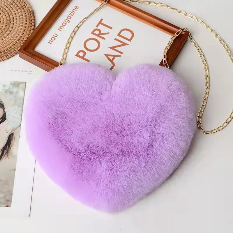 Love Bags For Women Plush Chain Shoulder Bags Valentine's Day Party Bag | Luxury Home Accessories | Heulog Glow