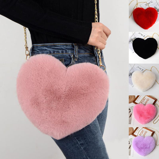 Love Bags For Women Plush Chain Shoulder Bags Valentine's Day Party Bag | Luxury Home Accessories | Heulog Glow