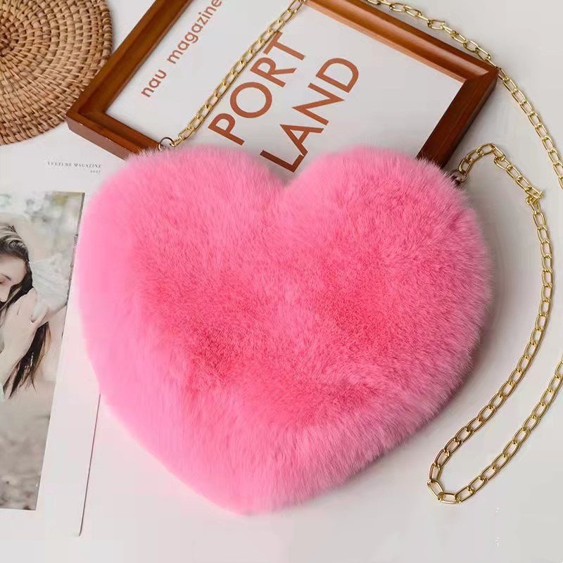 Love Bags For Women Plush Chain Shoulder Bags Valentine's Day Party Bag | Luxury Home Accessories | Heulog Glow