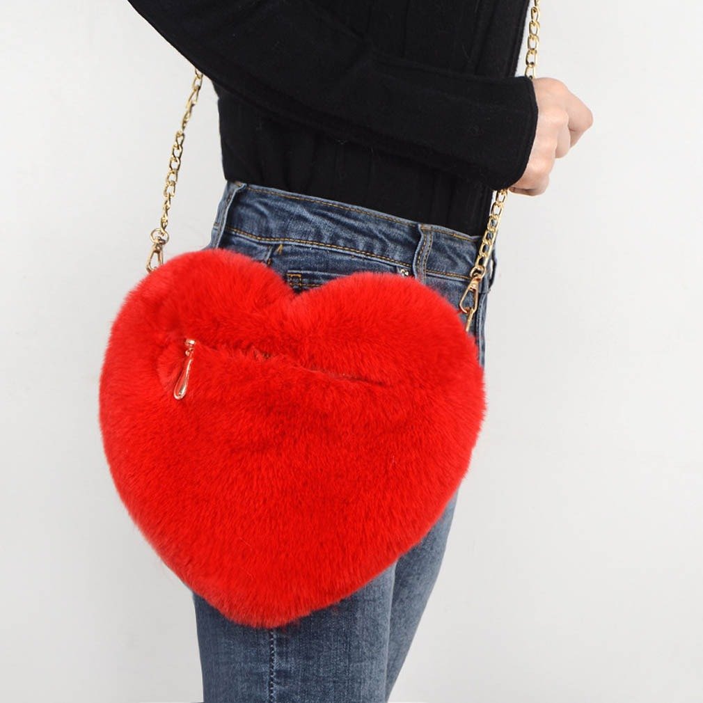 Love Bags For Women Plush Chain Shoulder Bags Valentine's Day Party Bag | Luxury Home Accessories | Heulog Glow