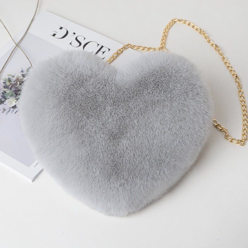 Love Bags For Women Plush Chain Shoulder Bags Valentine's Day Party Bag | Luxury Home Accessories | Heulog Glow