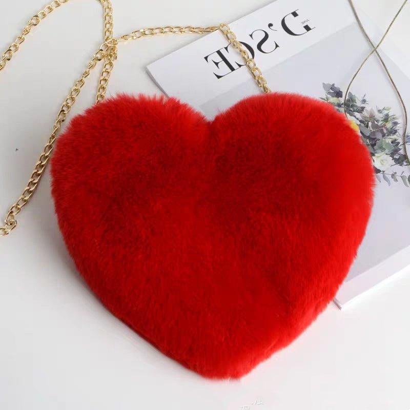 Love Bags For Women Plush Chain Shoulder Bags Valentine's Day Party Bag | Luxury Home Accessories | Heulog Glow