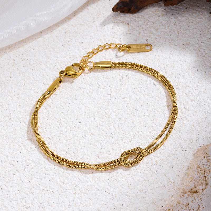 Love Knot Double Snake Love Knot Infinite Love Couple Bracelet | Luxury Home Accessories | Heulog Glow
