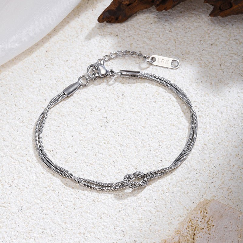 Love Knot Double Snake Love Knot Infinite Love Couple Bracelet | Luxury Home Accessories | Heulog Glow