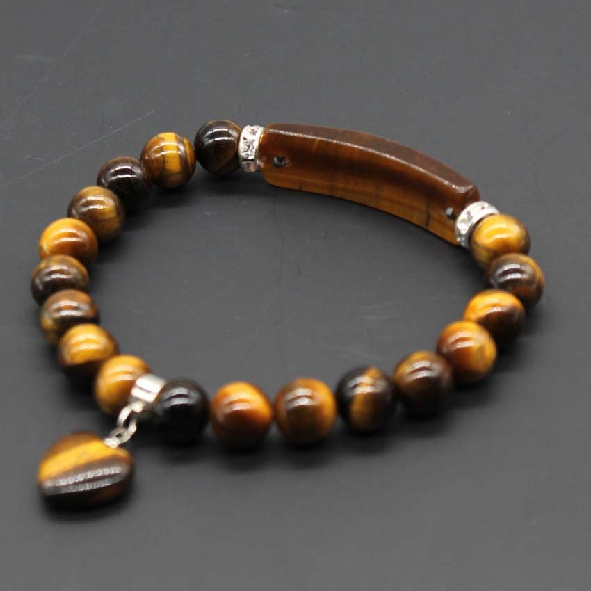 Love Pendant Natural Crystal Stone Bracelet Jewelry | Luxury Home Accessories | Heulog Glow