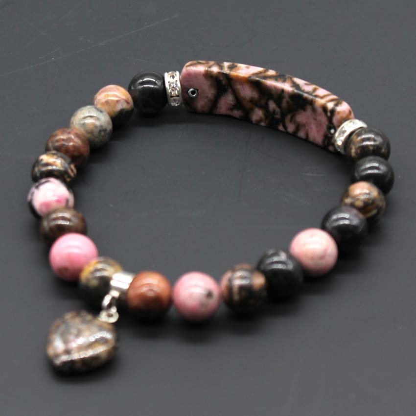 Love Pendant Natural Crystal Stone Bracelet Jewelry | Luxury Home Accessories | Heulog Glow