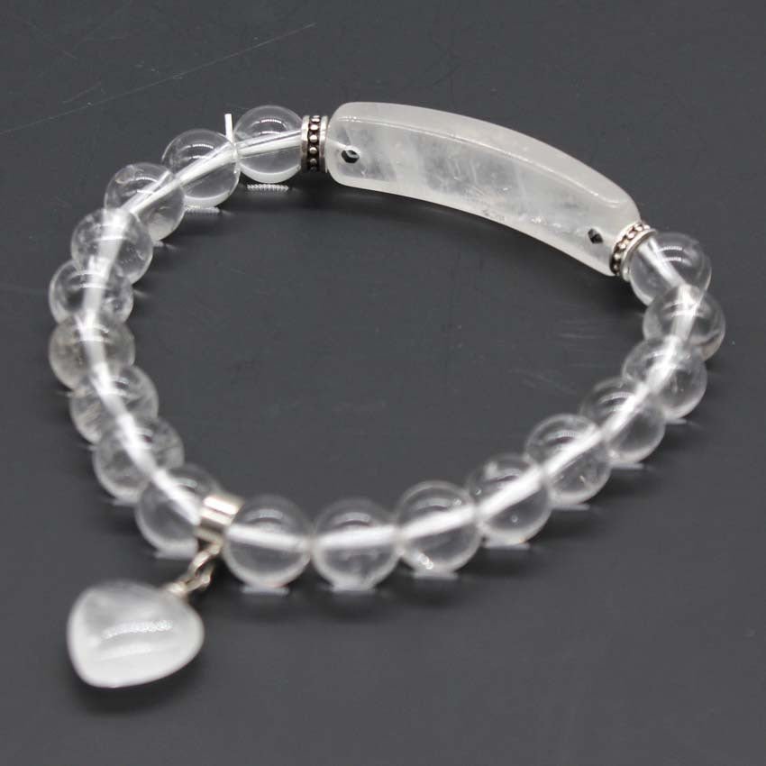 Love Pendant Natural Crystal Stone Bracelet Jewelry | Luxury Home Accessories | Heulog Glow
