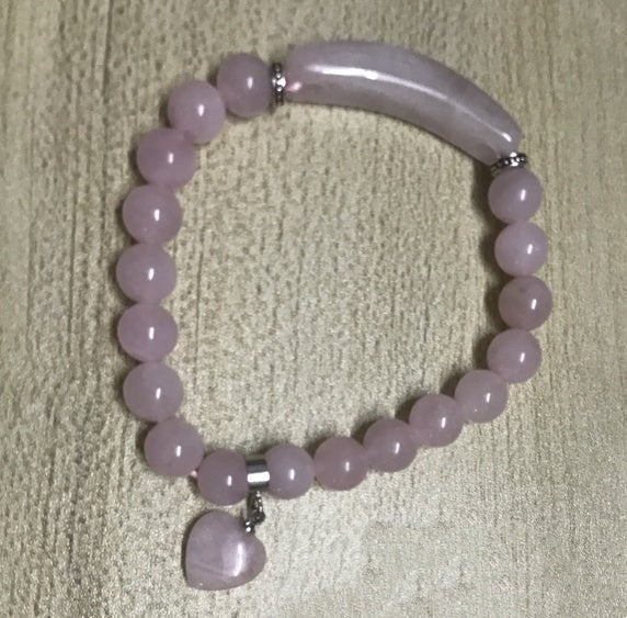 Love Pendant Natural Crystal Stone Bracelet Jewelry | Luxury Home Accessories | Heulog Glow