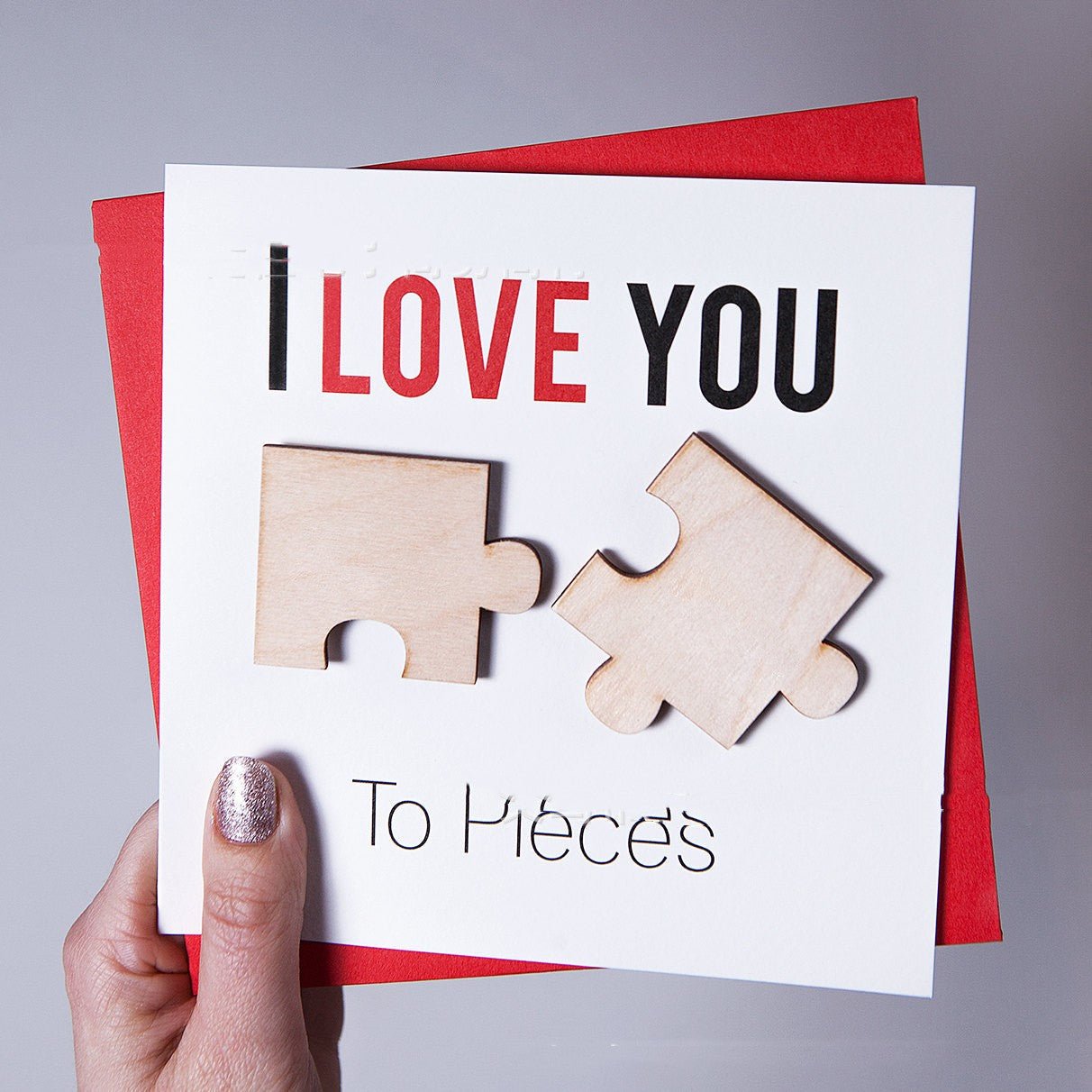 Love You Fragments Valentine's Day Card | Luxury Home Accessories | Heulog Glow