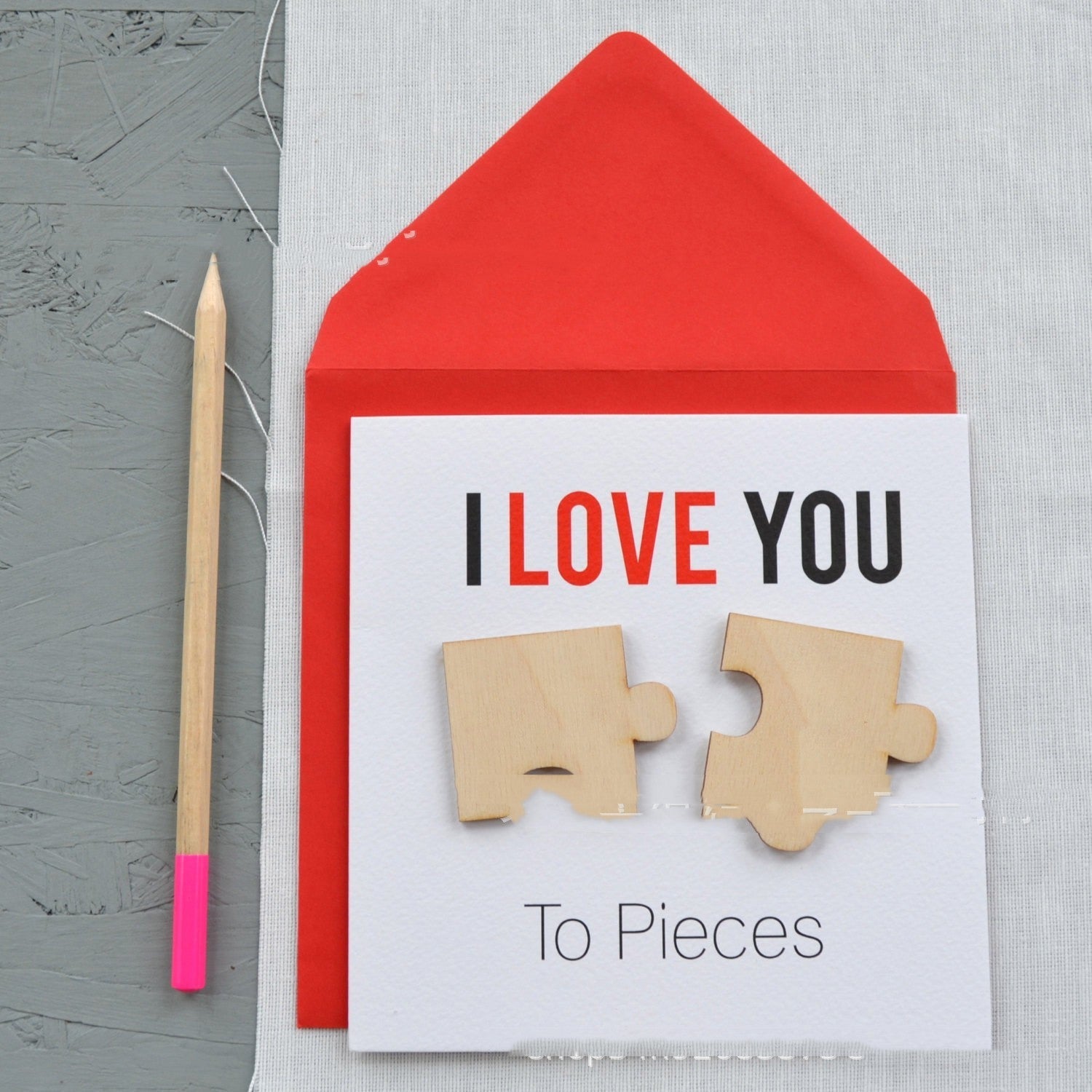 Love You Fragments Valentine's Day Card | Luxury Home Accessories | Heulog Glow