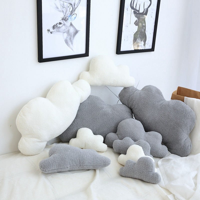 Lovely Gray White Cloud Shaped Pillow Cushion Stuffed Plush Toy Bedding Baby Room Home Decoration Gift Girl Birthday Present | Luxury Home Accessories | Heulog Glow
