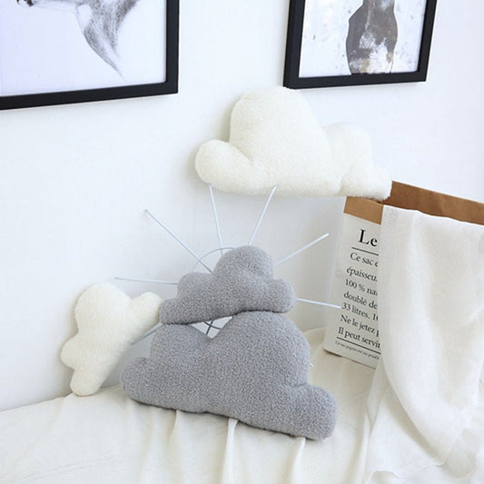 Lovely Gray White Cloud Shaped Pillow Cushion Stuffed Plush Toy Bedding Baby Room Home Decoration Gift Girl Birthday Present | Luxury Home Accessories | Heulog Glow