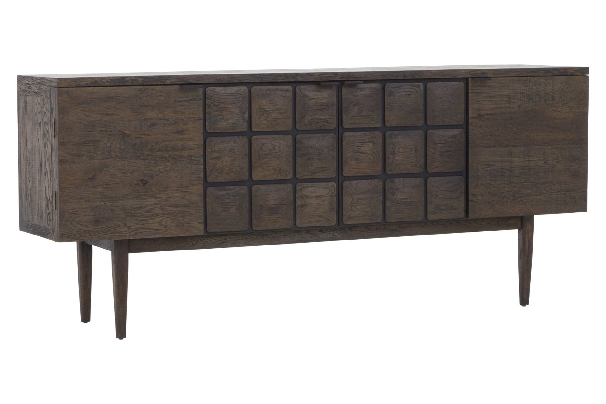 Lucca Recycled Dark Oak Wood Sideboard | Luxury Home Accessories | Heulog Glow