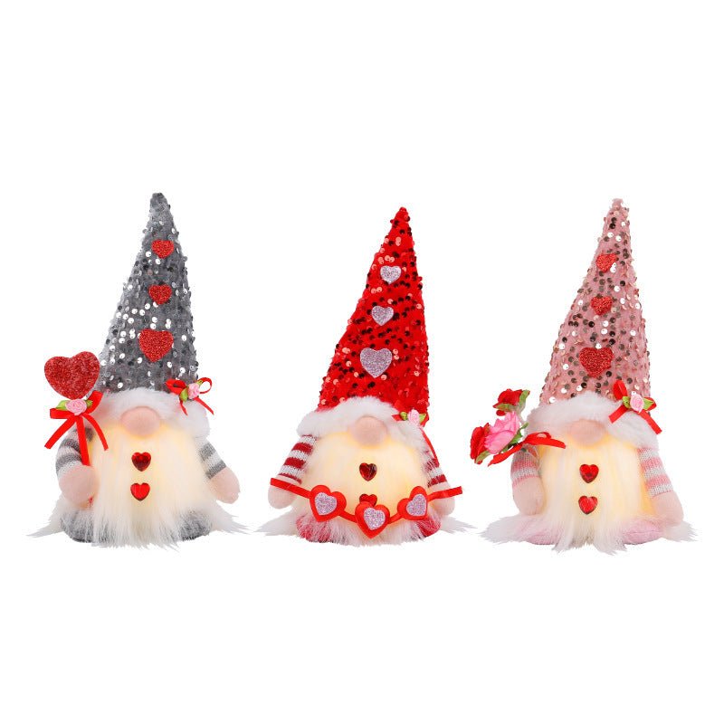Luminous Sequin Cap Valentine's Day Doll | Luxury Home Accessories | Heulog Glow