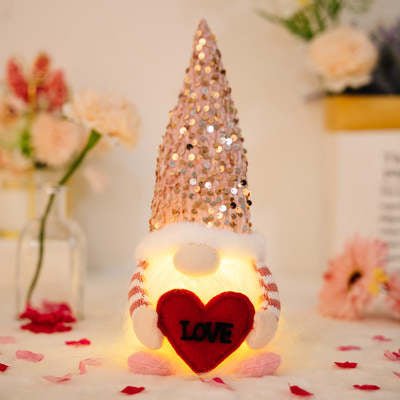 Luminous Sequin Cap Valentine's Day Doll | Luxury Home Accessories | Heulog Glow
