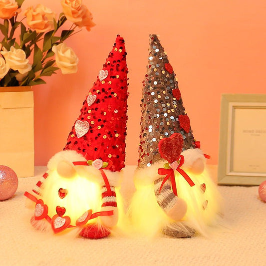 Luminous Sequin Cap Valentine's Day Doll | Luxury Home Accessories | Heulog Glow