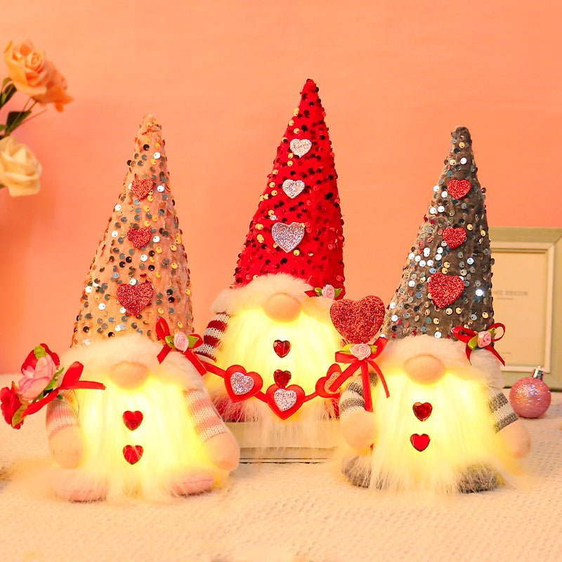 Luminous Sequin Cap Valentine's Day Doll | Luxury Home Accessories | Heulog Glow