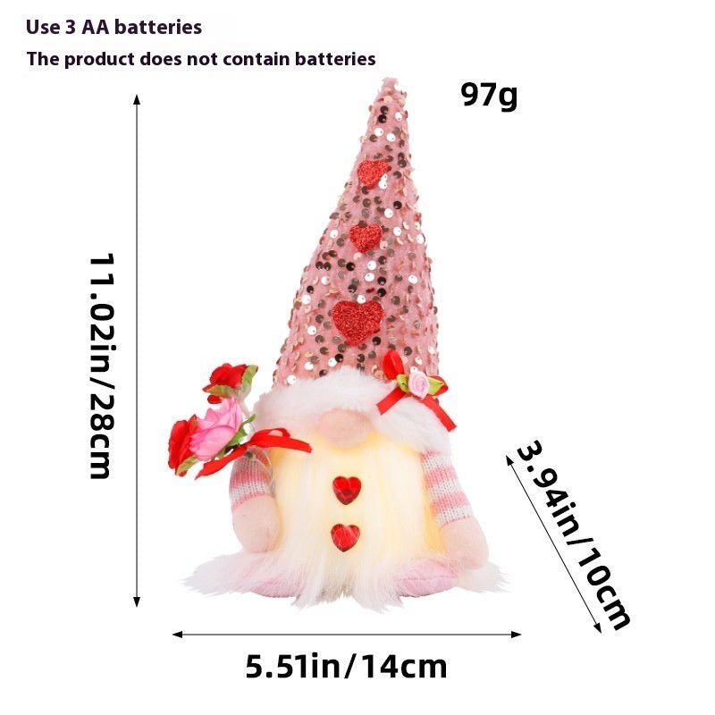 Luminous Sequin Cap Valentine's Day Doll | Luxury Home Accessories | Heulog Glow