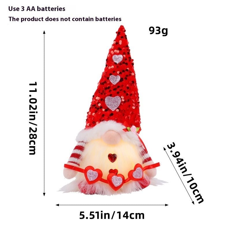 Luminous Sequin Cap Valentine's Day Doll | Luxury Home Accessories | Heulog Glow