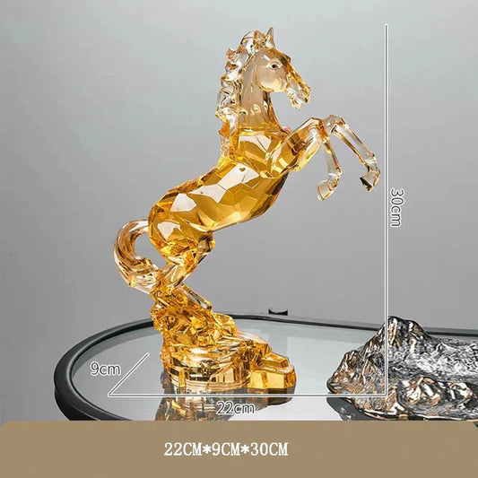 Luxury Crystal Horse Statue | Luxury Home Accessories | Heulog Glow