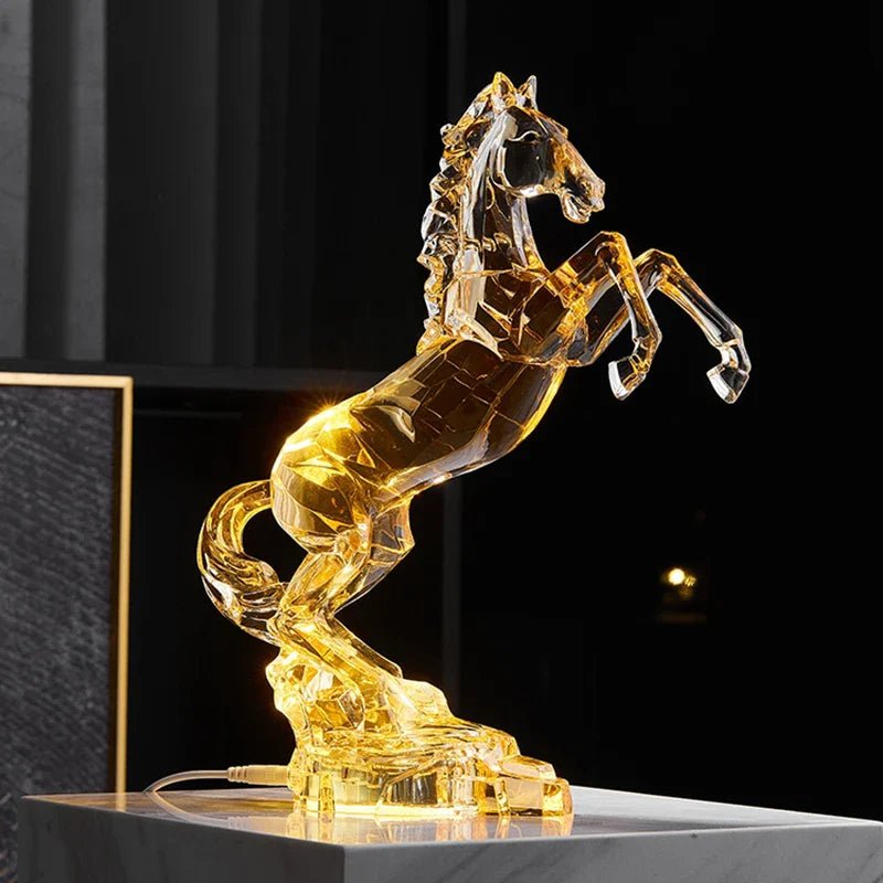 Luxury Crystal Horse Statue | Luxury Home Accessories | Heulog Glow